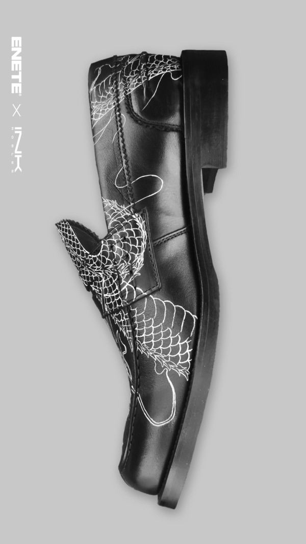 Mocasines Negros ENETE® - Tattooed Leather - Edición Dragón - Imagen 5