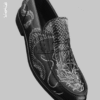 Mocasines Negros ENETE® - Tattooed Leather - Edición Dragón