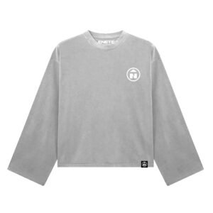 Camiseta Gris Garment Dye ENETE – Feel Your Essence – Long Sleeve - Origen Edition