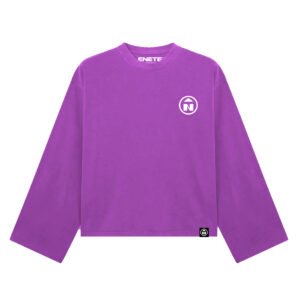 Camiseta Morada Garment Dye ENETE - Feel Your Essence - Long Sleeve - Origen Edition
