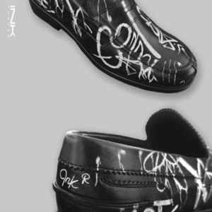 Mocasines Negros ENETE - Tattooed Leather - Edición Graffiti