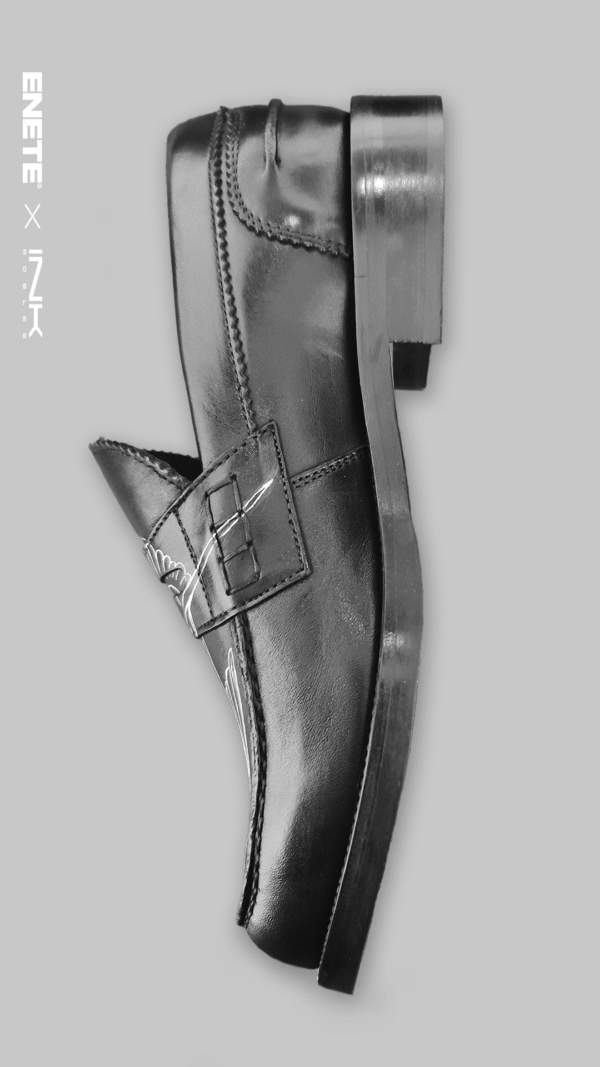 Mocasines Negros ENETE - Tattooed Leather - Edición Golondrinas - Imagen 6