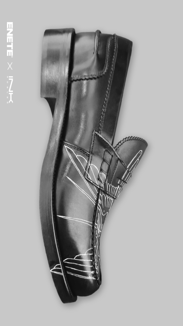 Mocasines Negros ENETE - Tattooed Leather - Edición Golondrinas - Imagen 5